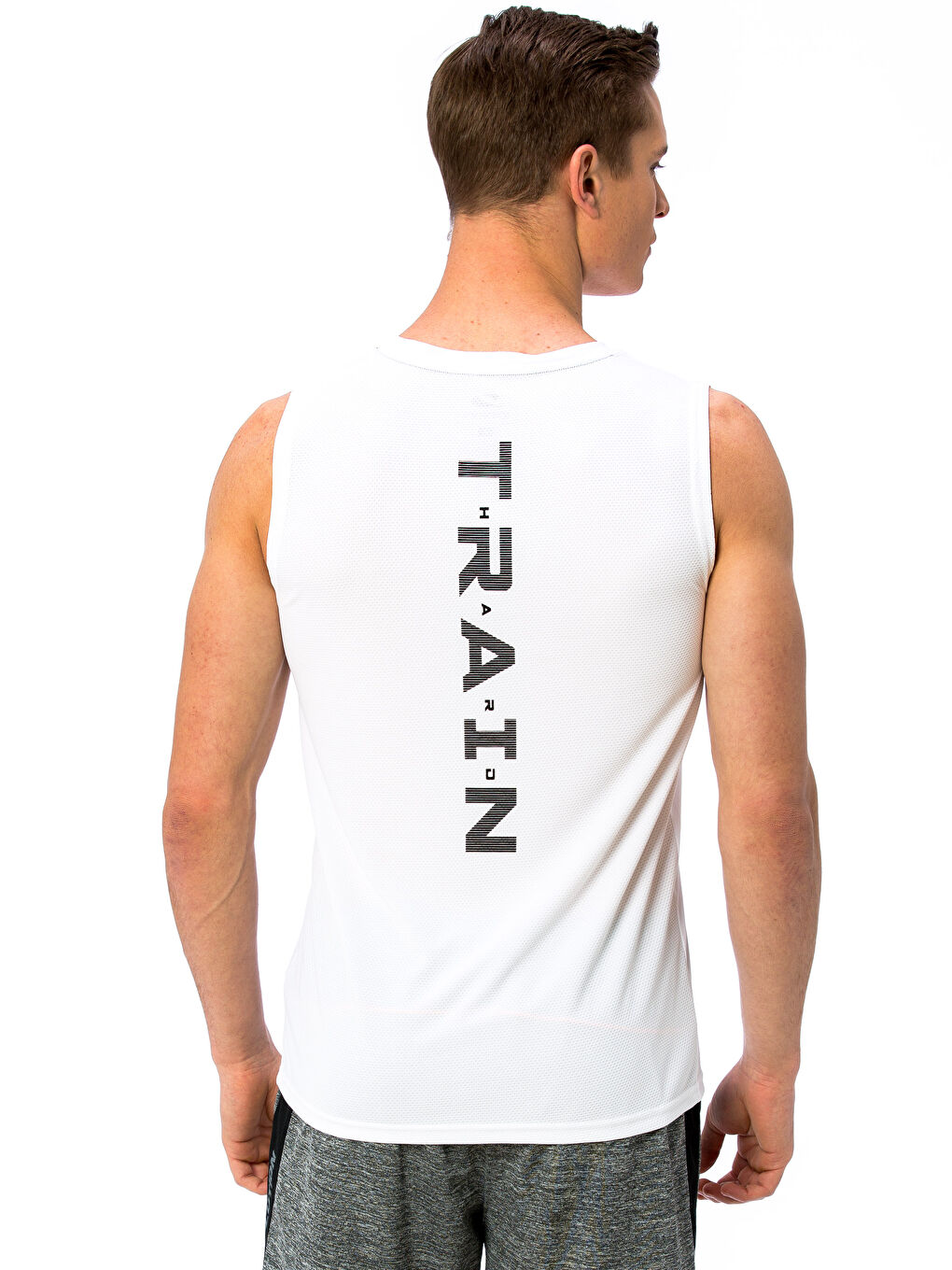 Man WHITE Sports T-Shirt-1