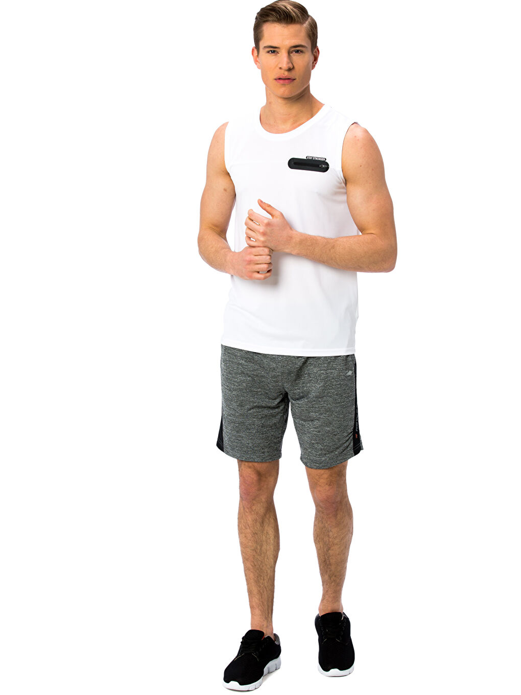 Man WHITE Sports T-Shirt-2