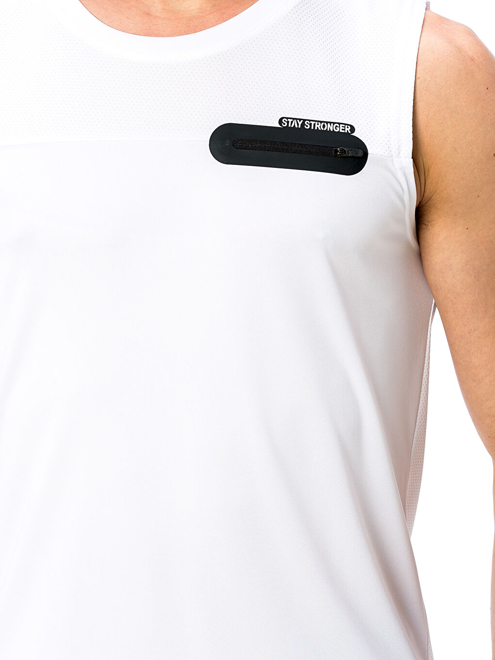 Man WHITE Sports T-Shirt-3