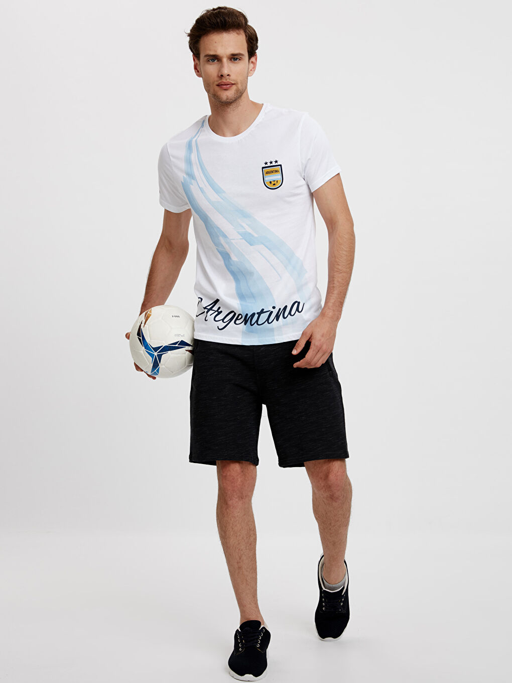 Optik Beyaz Spor Tişört-2