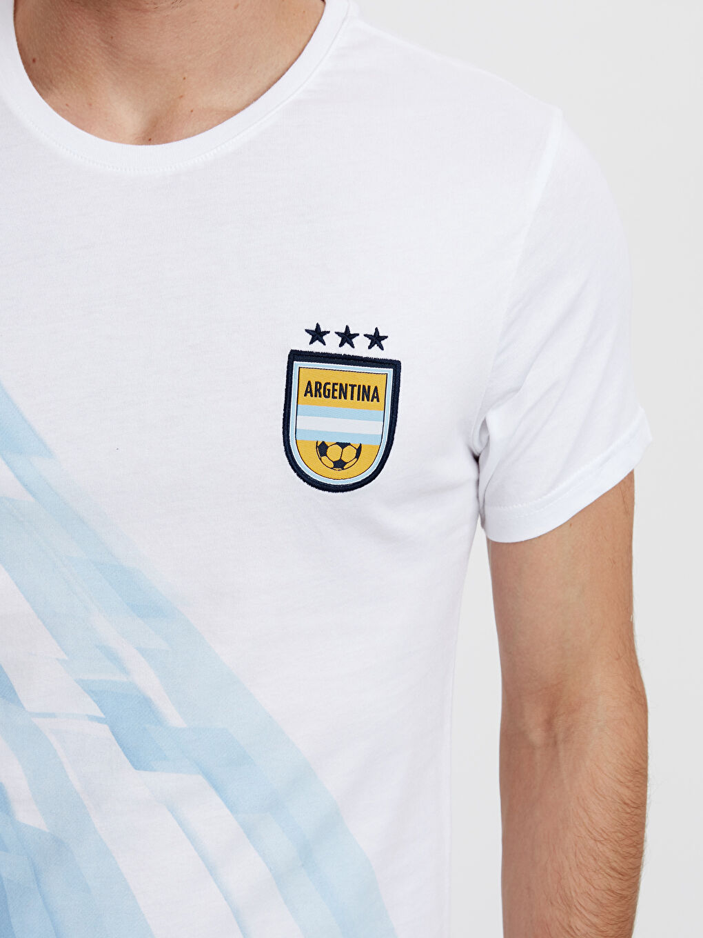 Optik Beyaz Spor Tişört-3