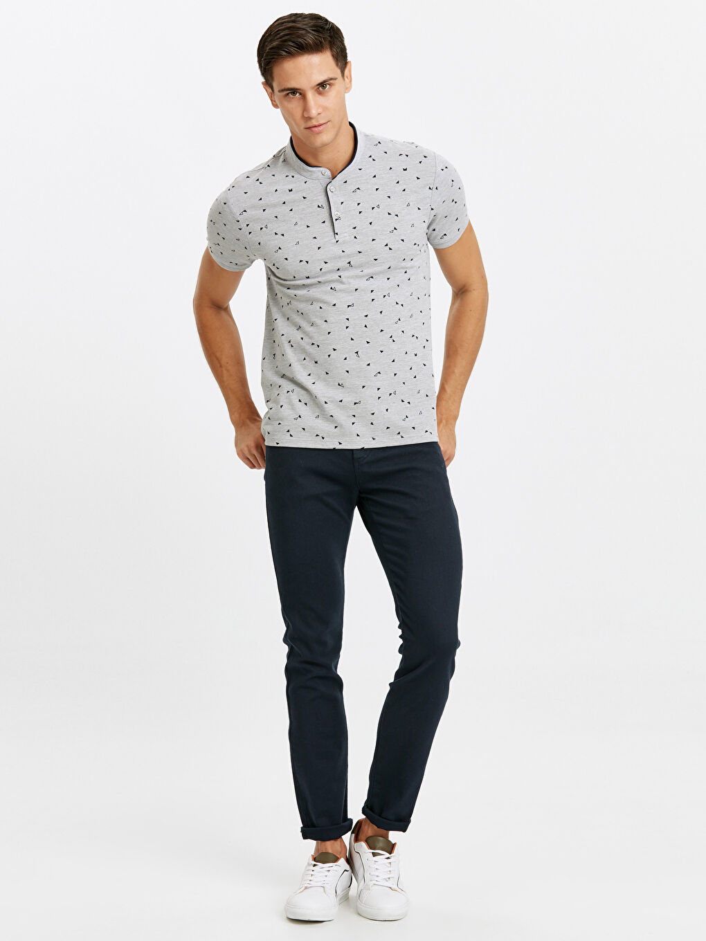 Gri Melanj Tişört-2