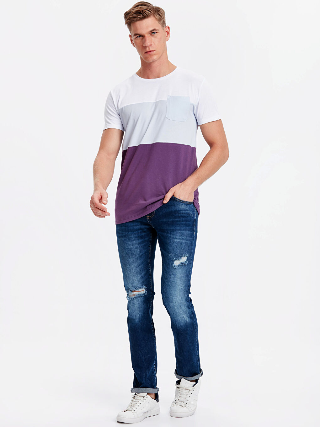 تي شيرت بنفسجى رجال-2