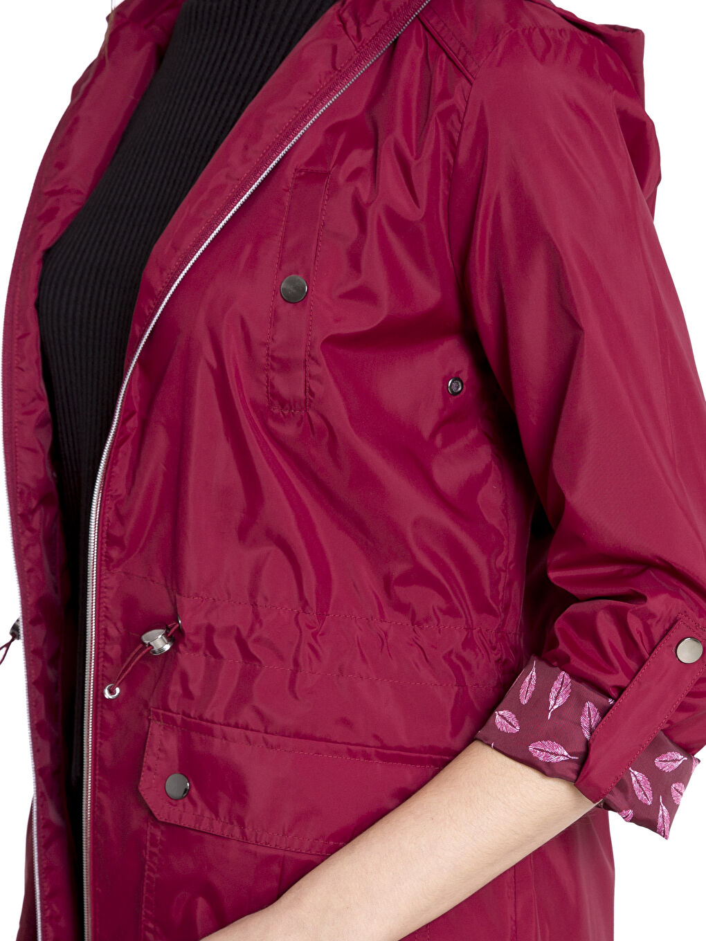 Koyu Kırmızı Yağmurluk-4