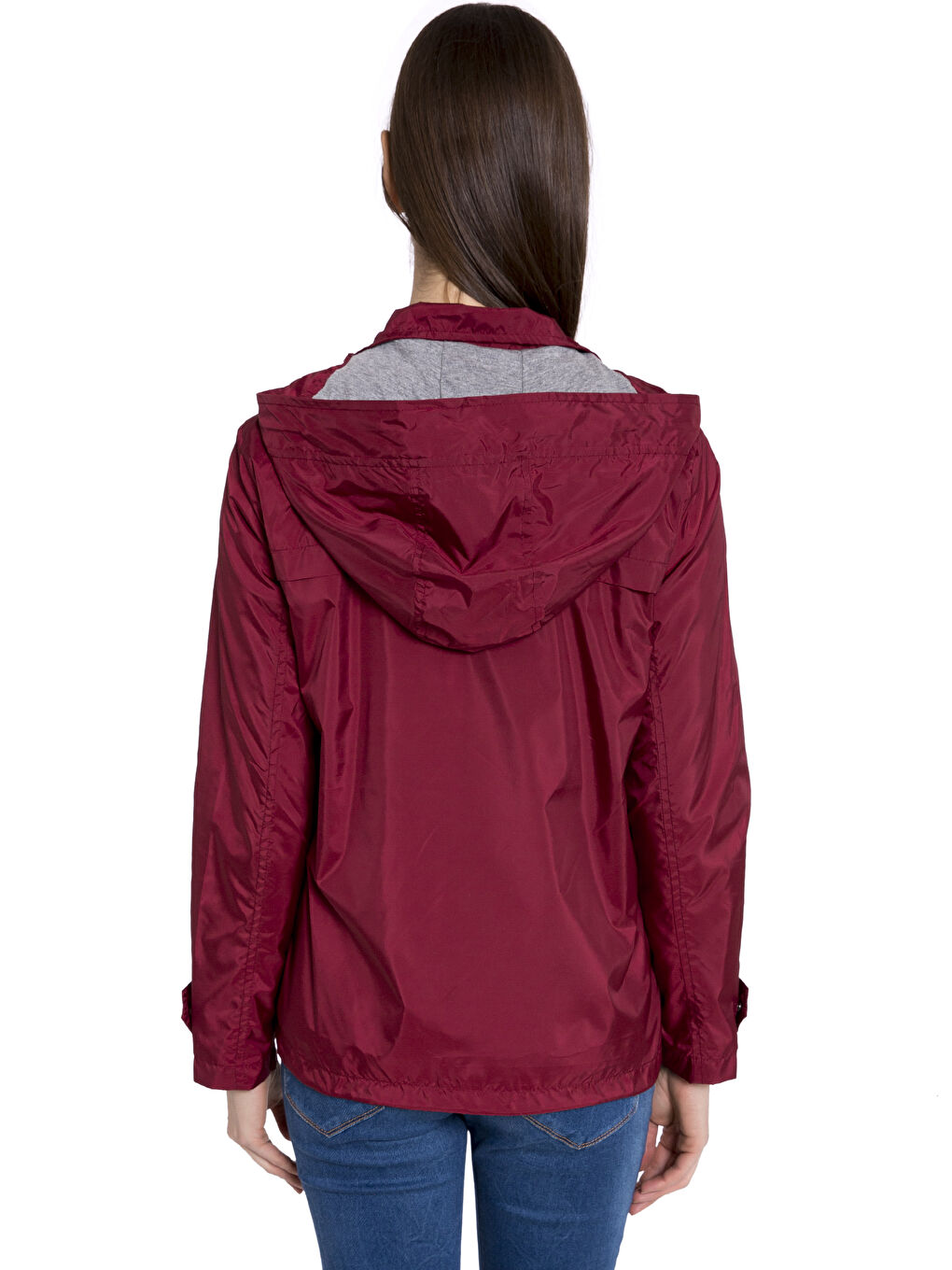 معطف المطار أحمر نساء-2