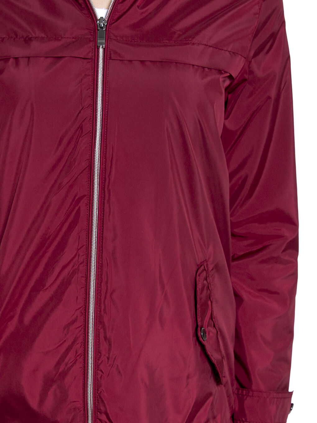 معطف المطار أحمر نساء-4