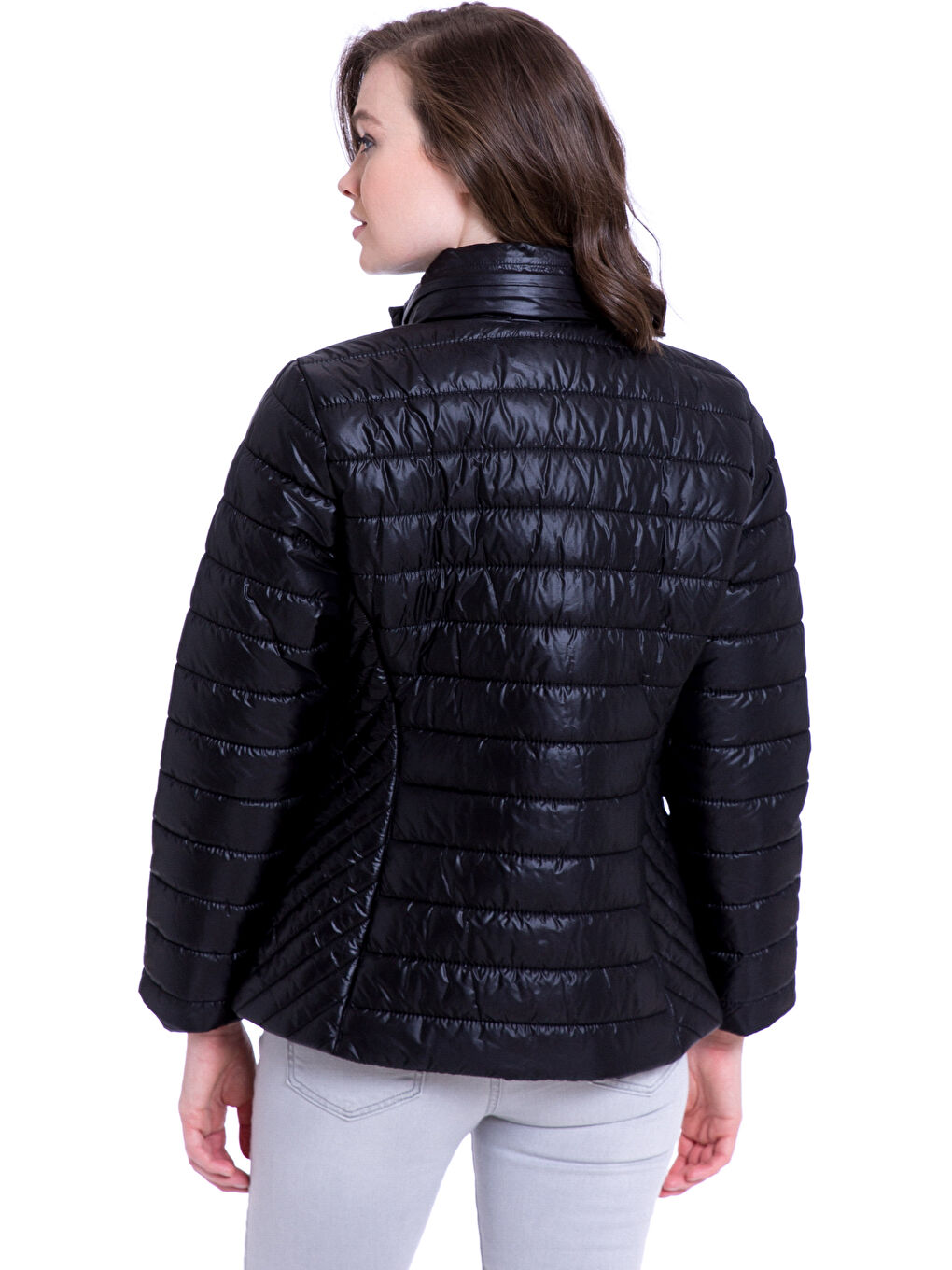 Woman BLACK Puffer Coat-2