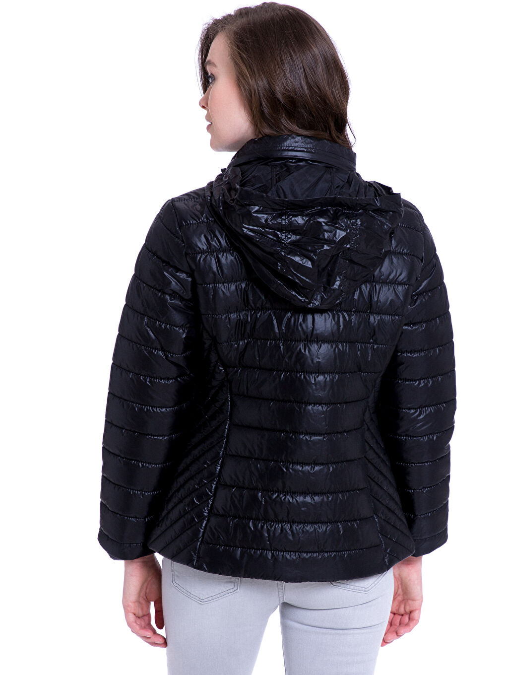 Woman BLACK Puffer Coat-3