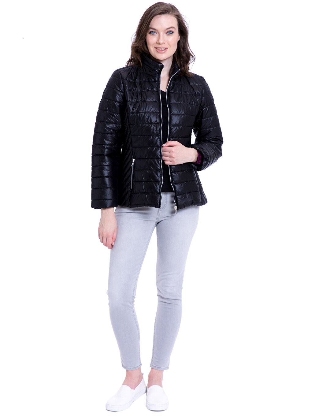 Woman BLACK Puffer Coat-4