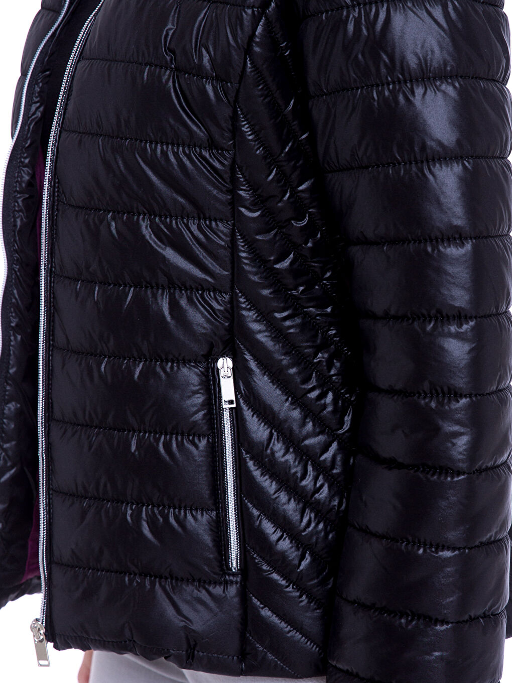 Woman BLACK Puffer Coat-5