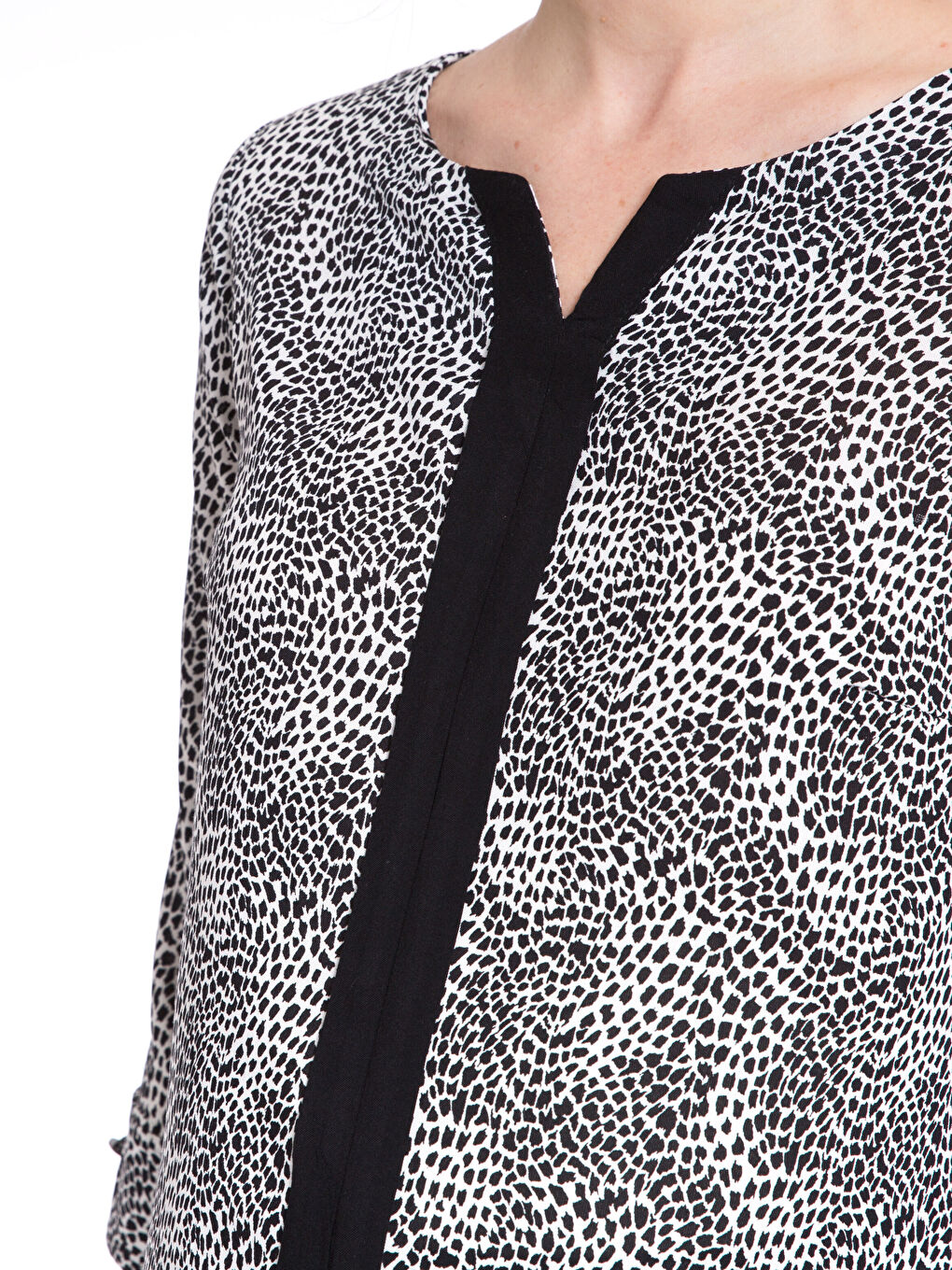 Siyah Baskılı Bluz-3