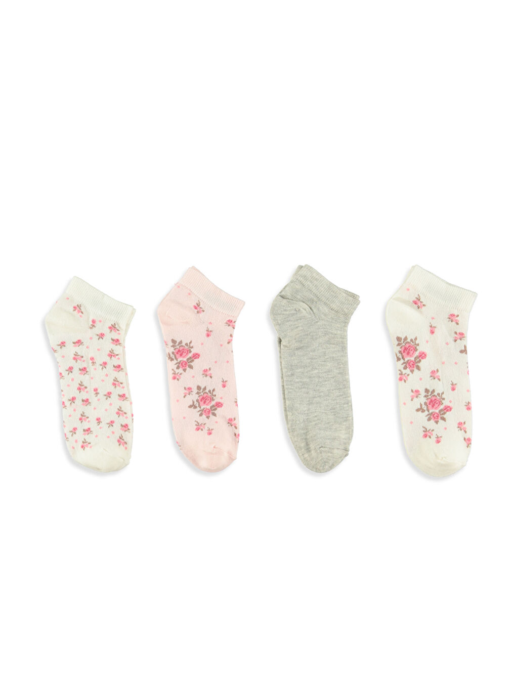 Pembe Baskılı Patik Çorap