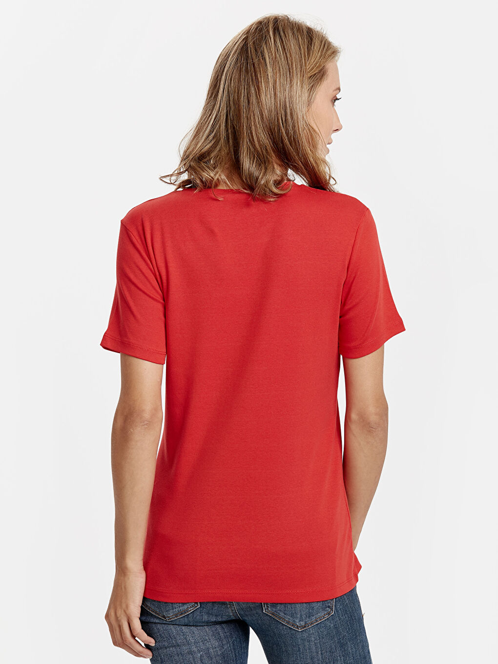 Canlı Kırmızı Tişört-1