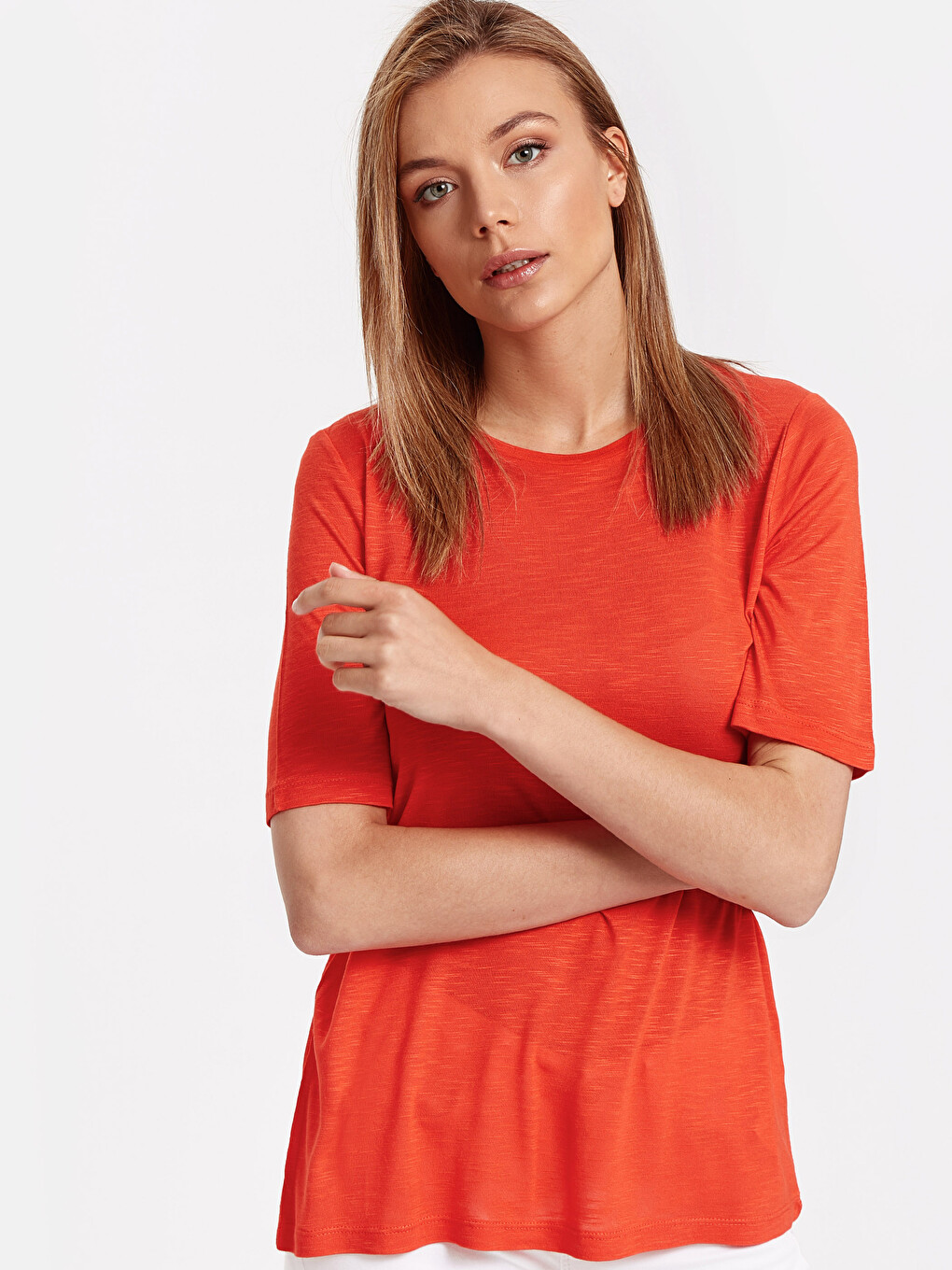 Woman Orange T-Shirt