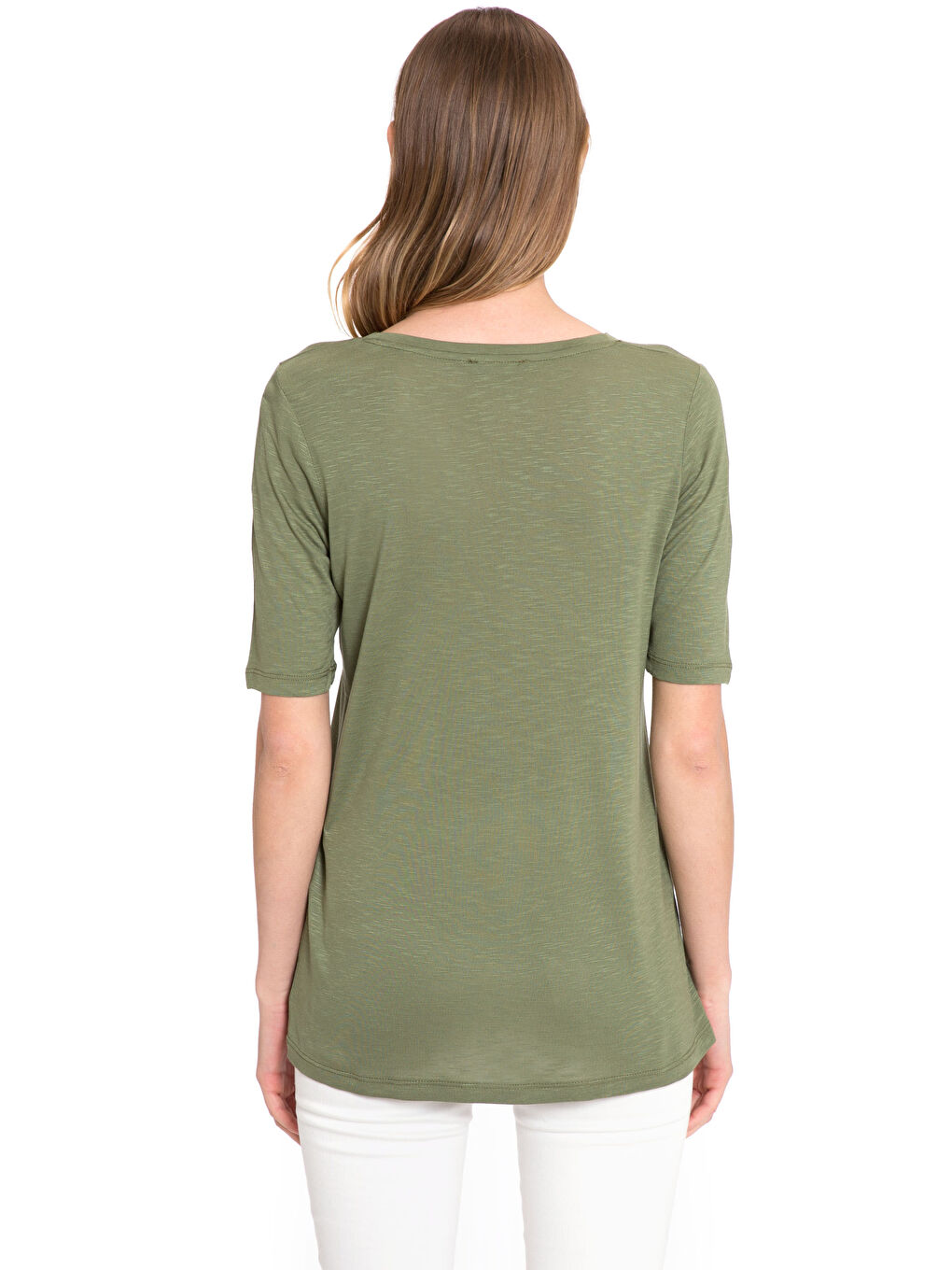 LCWAIKIKI Basic Woman KHAKI T-Shirt -8S1698Z8-L5W