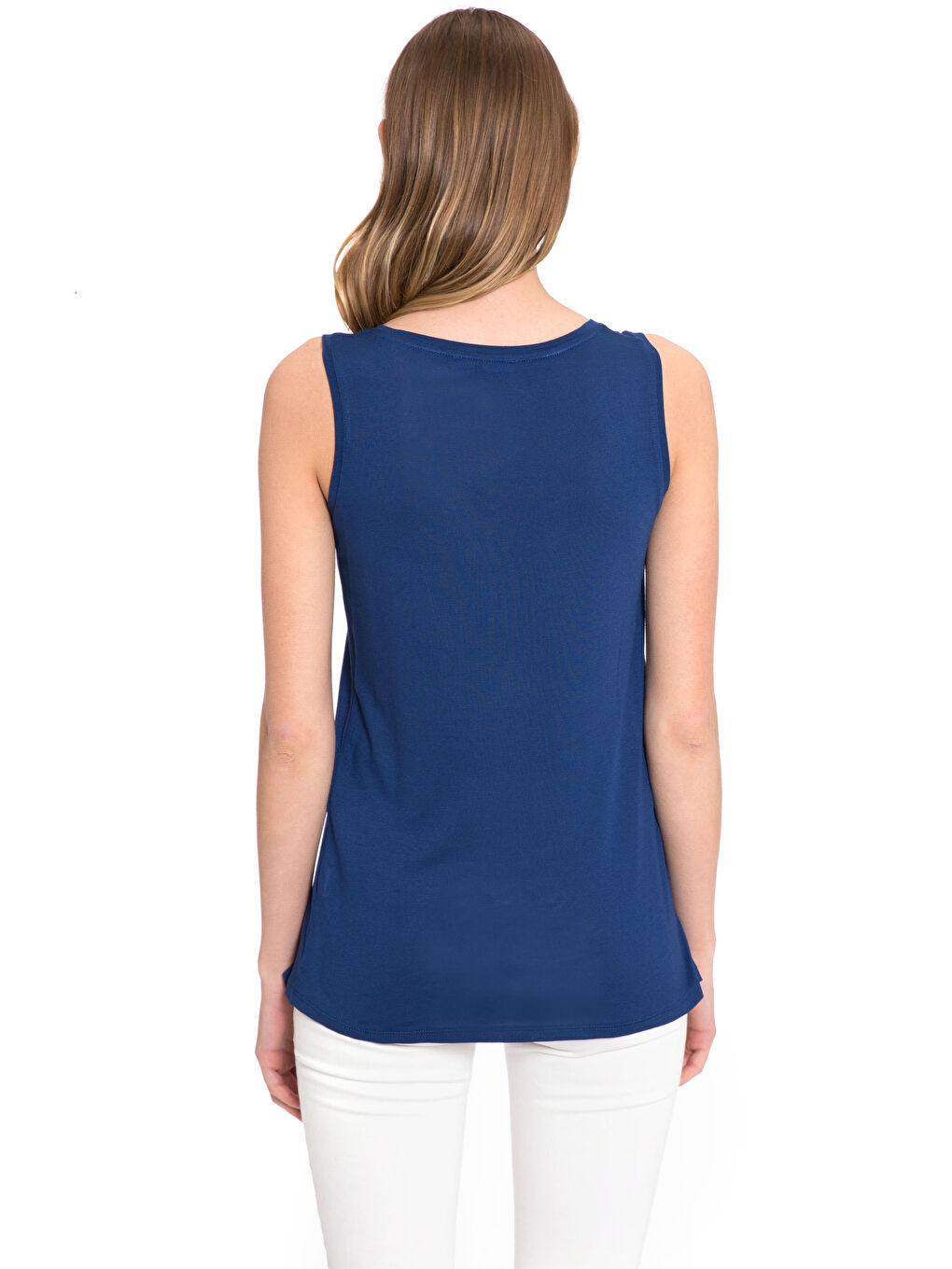 Женщины Синий Майка-1