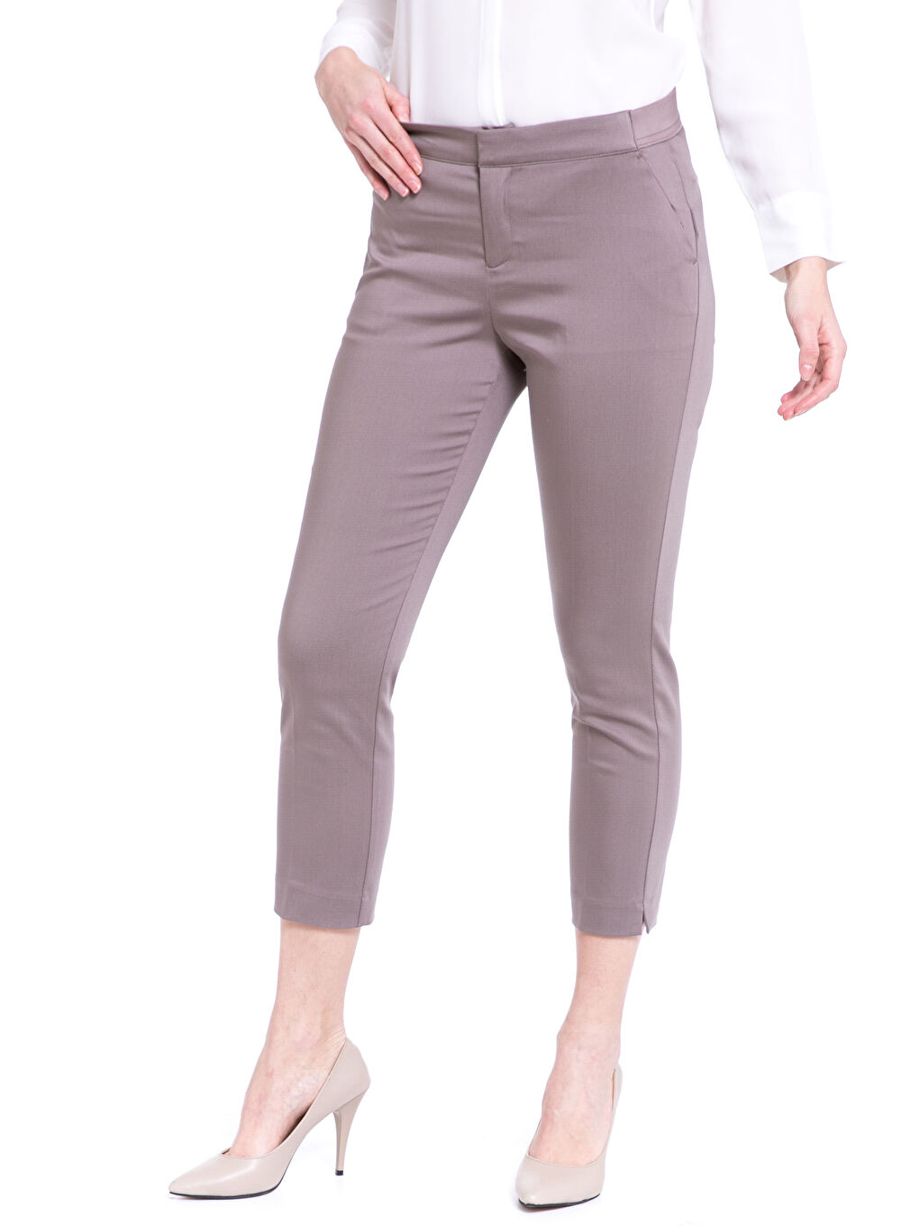 Pantalon BRUN Femme-2