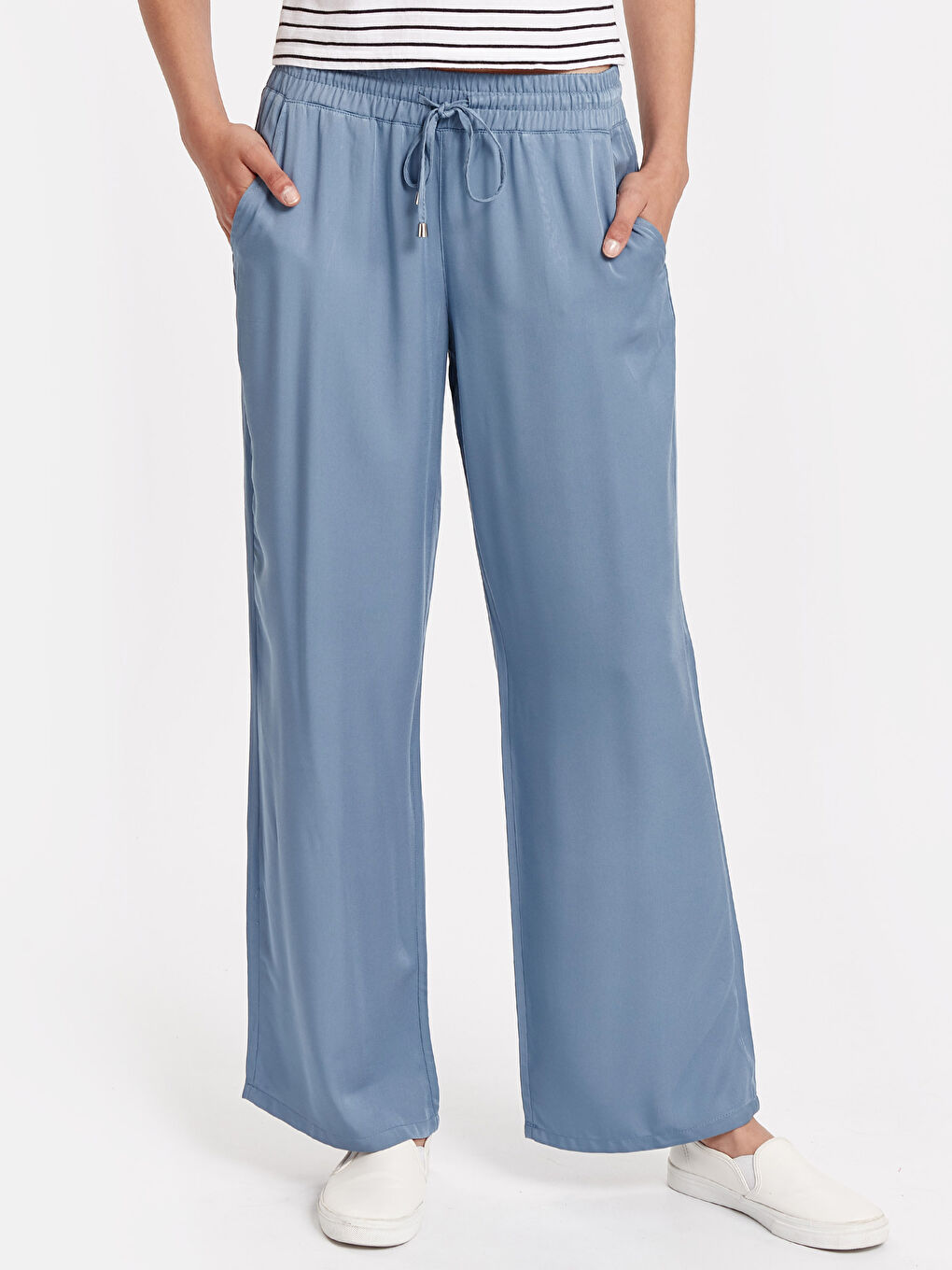 Pantalon BLEU Femme-1