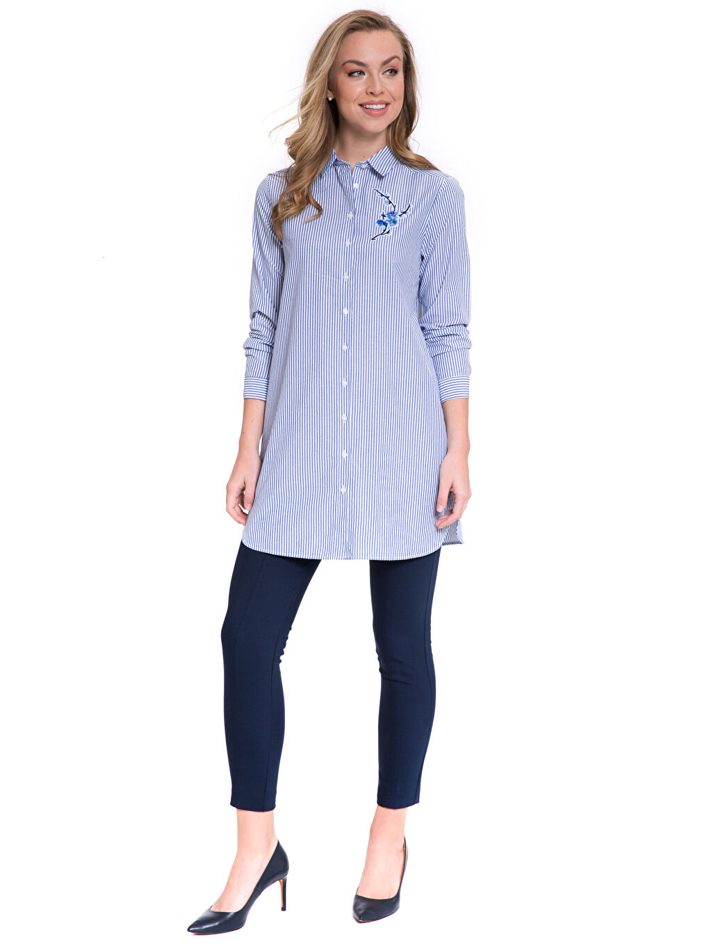 Mavi Çizgili Tunik-2