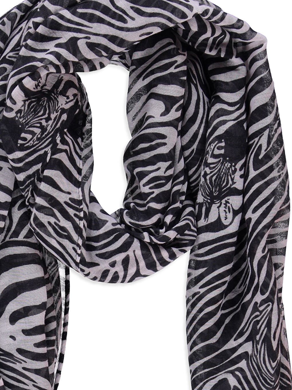 Woman BLACK Large Scarf-1