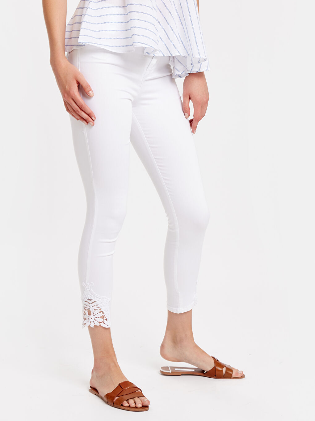 Optik Beyaz Pantolon-1