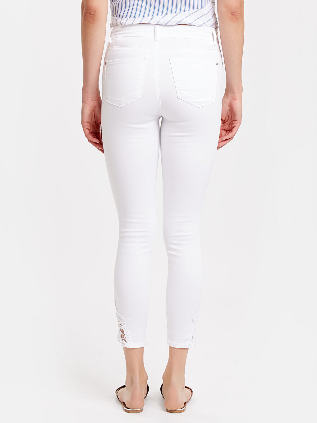 Optik Beyaz Pantolon-2