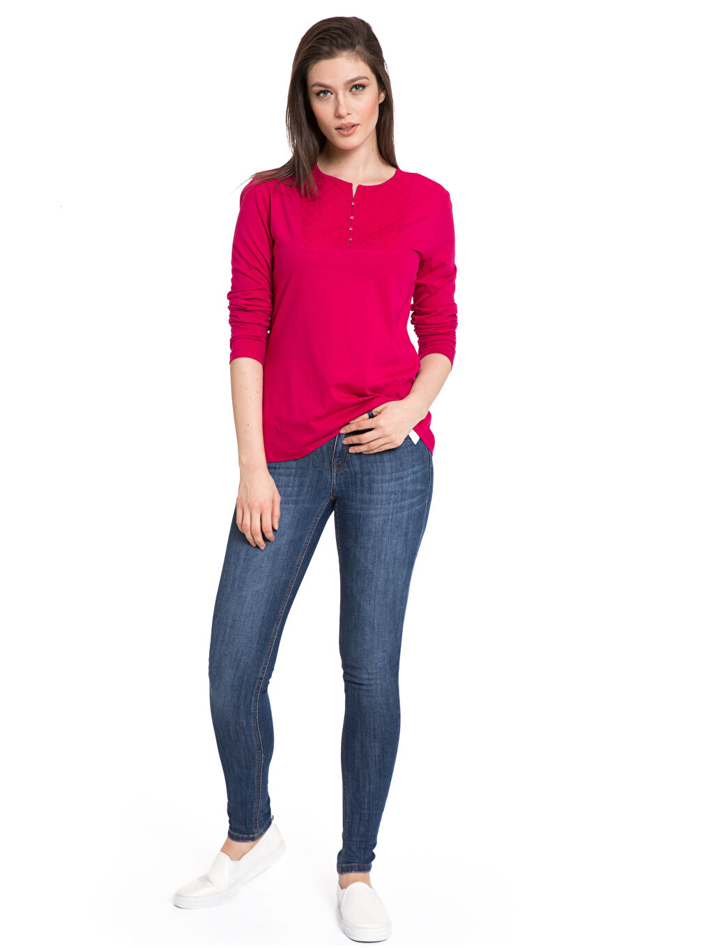 LCWAIKIKI Classic Woman FUCHSIA T-Shirt -8S4036Z8-HHM