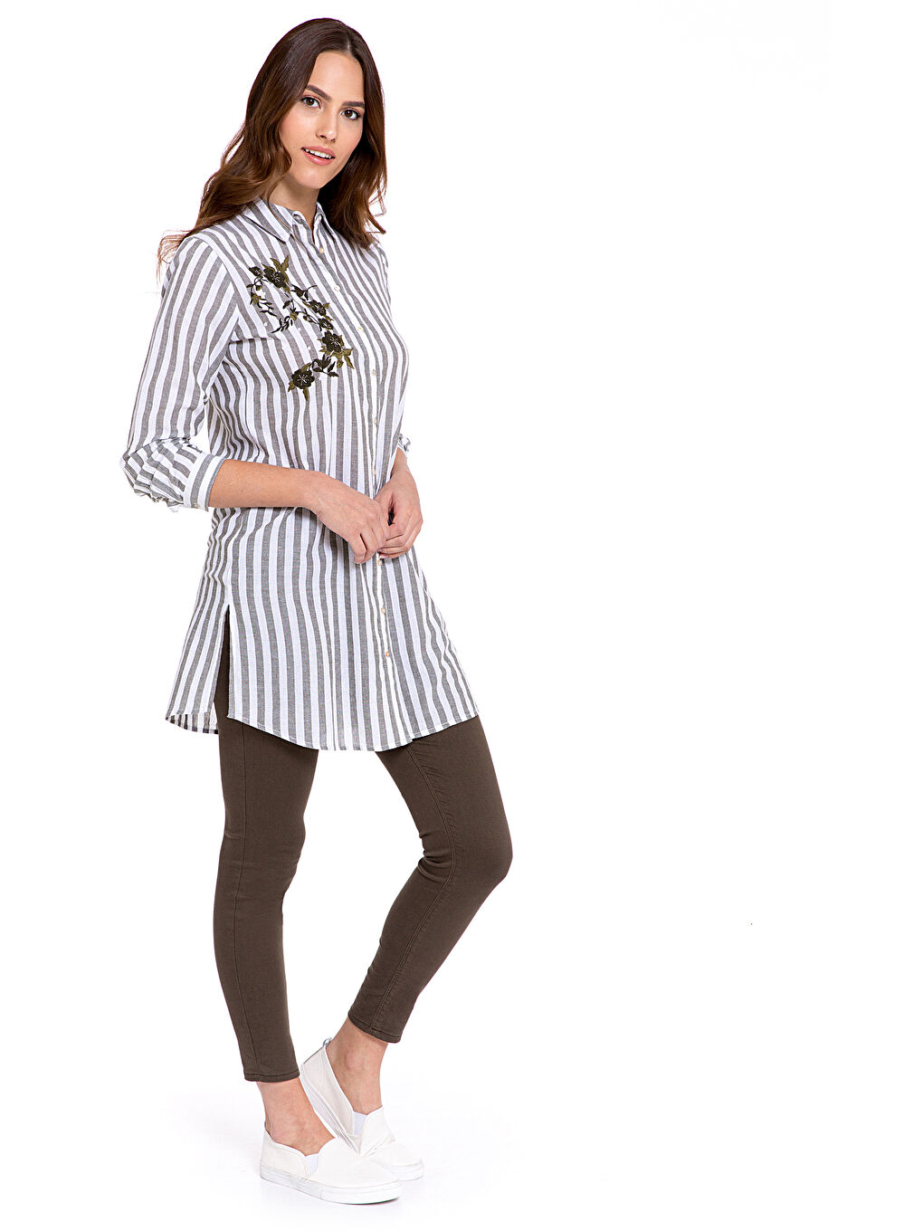 تونيك كاكي امرأة-2