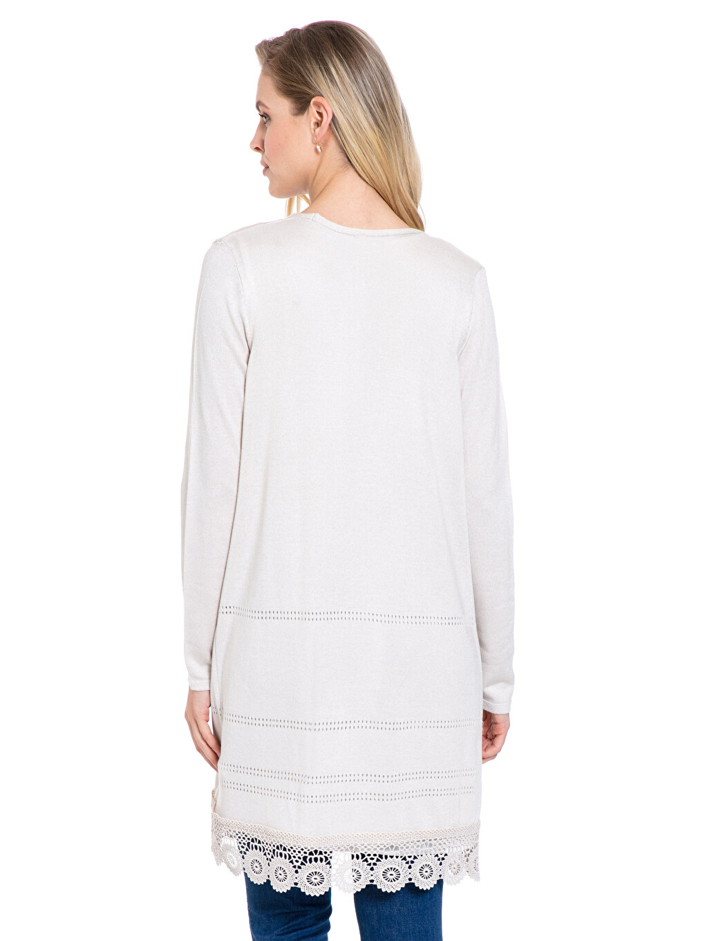 Woman Beige Cardigan-1