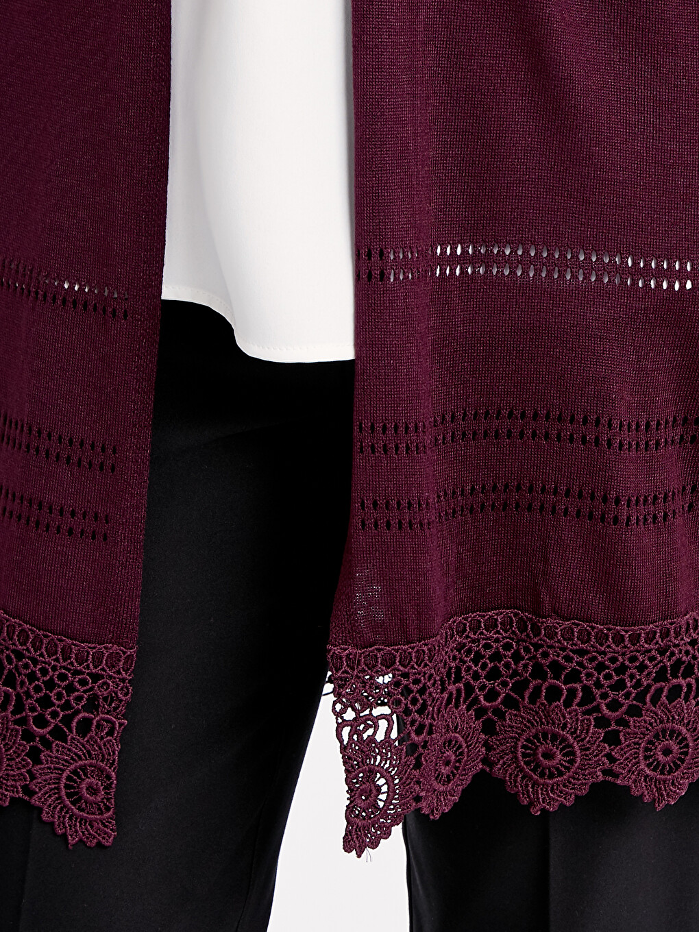 Woman Plum Cardigan-3