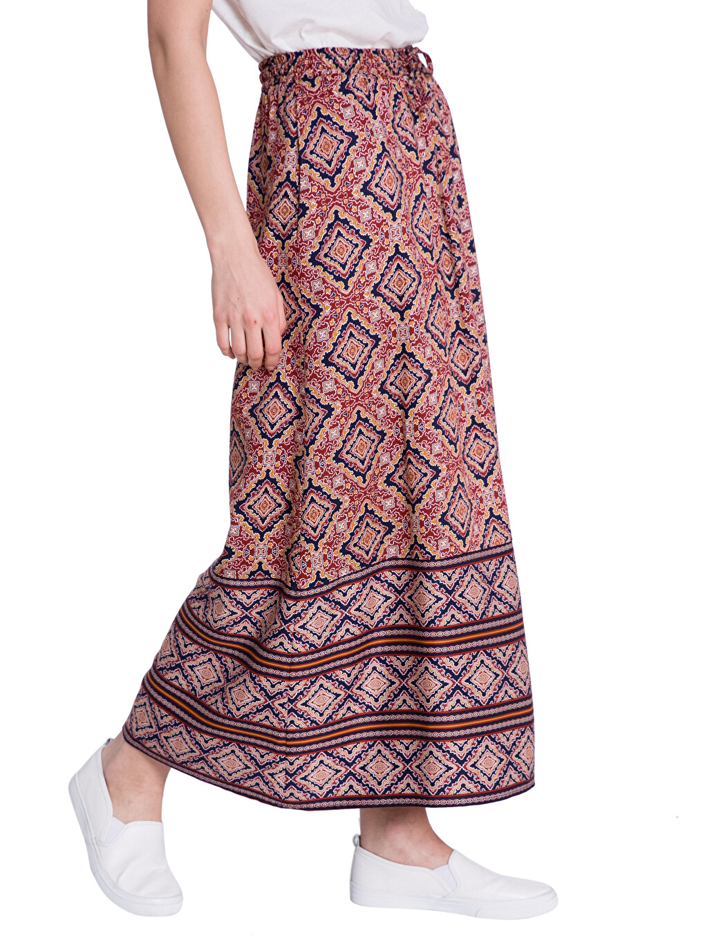 Woman Orange Skirt-2
