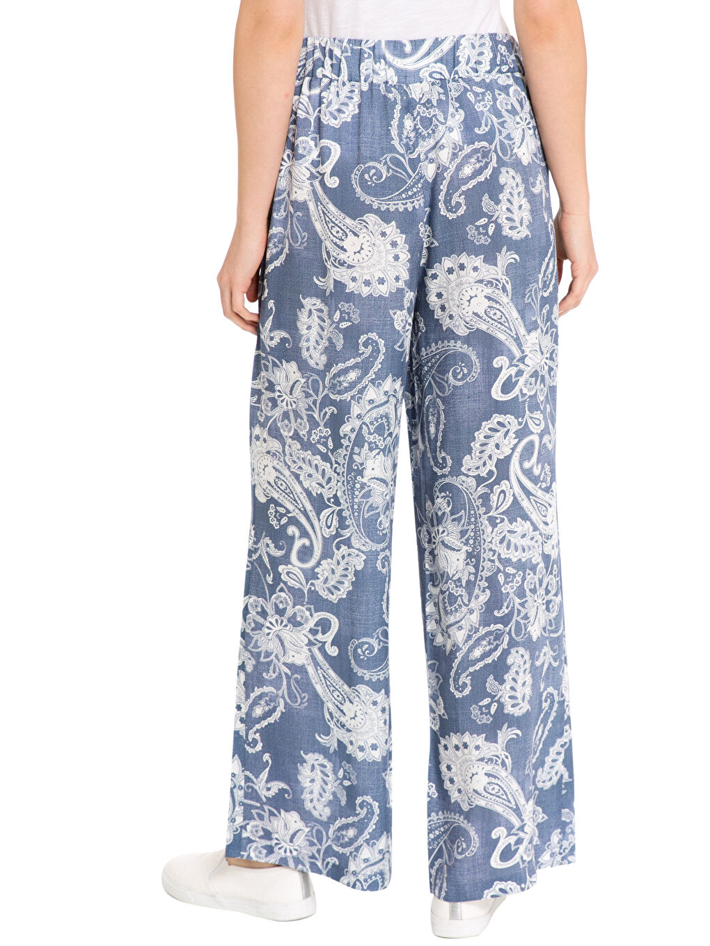 Elasticated Waist Patterned Women's Trousers-2