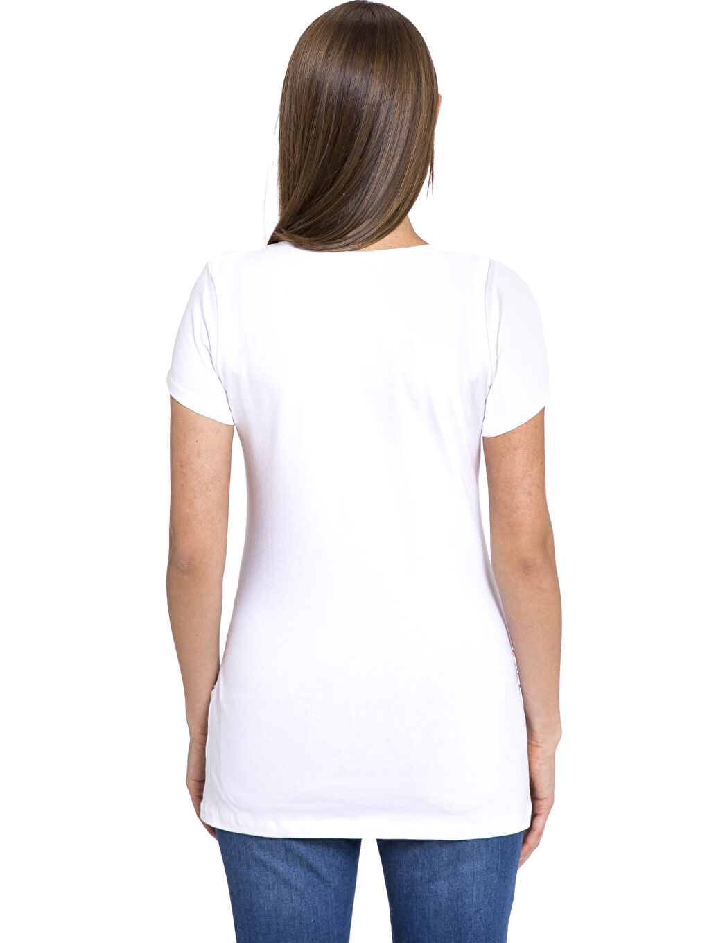 Crew Neck Short Sleeve Maternity Women's T-Shirt-3