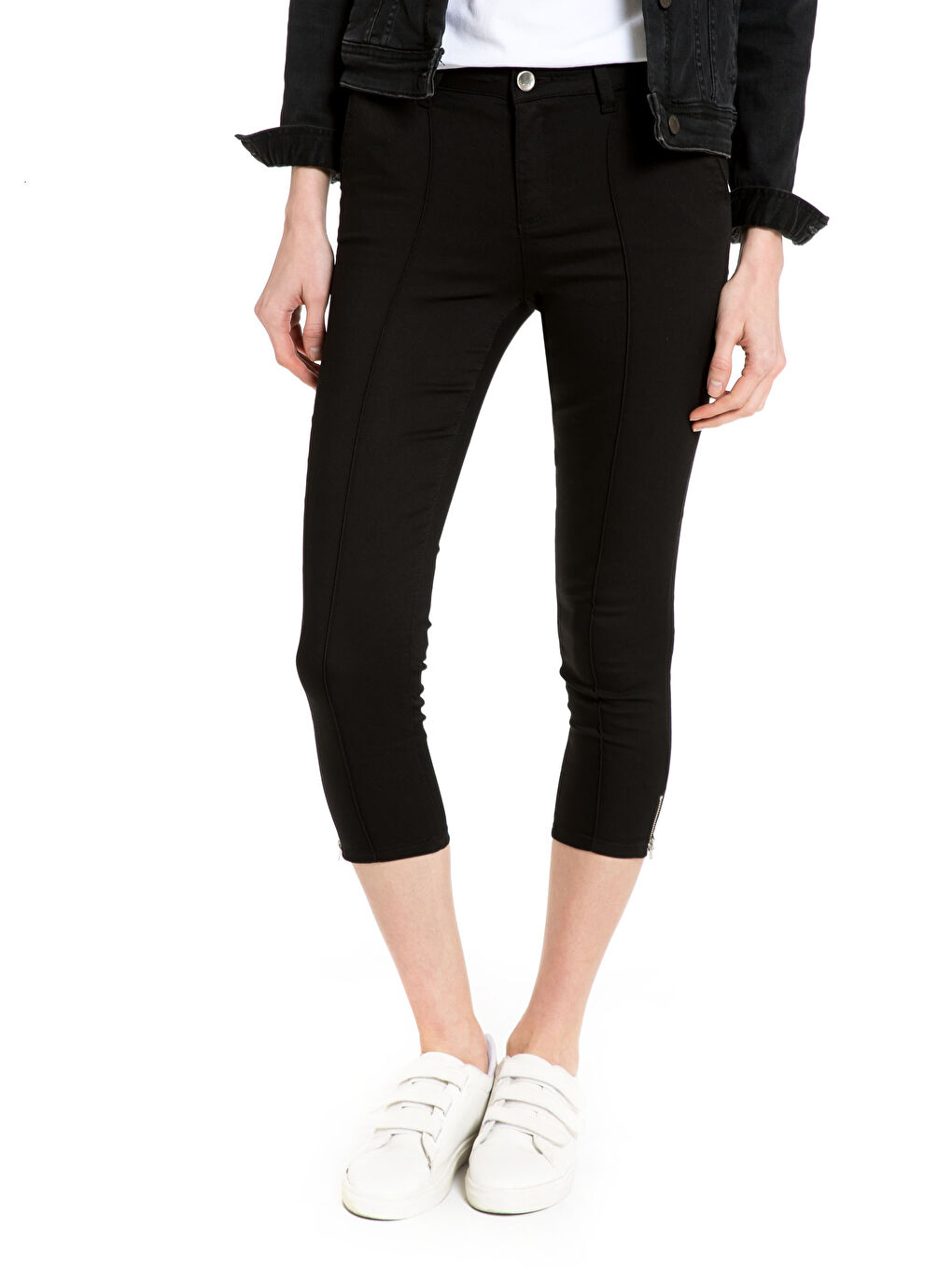 بنطلون كابري اسود نساء-1