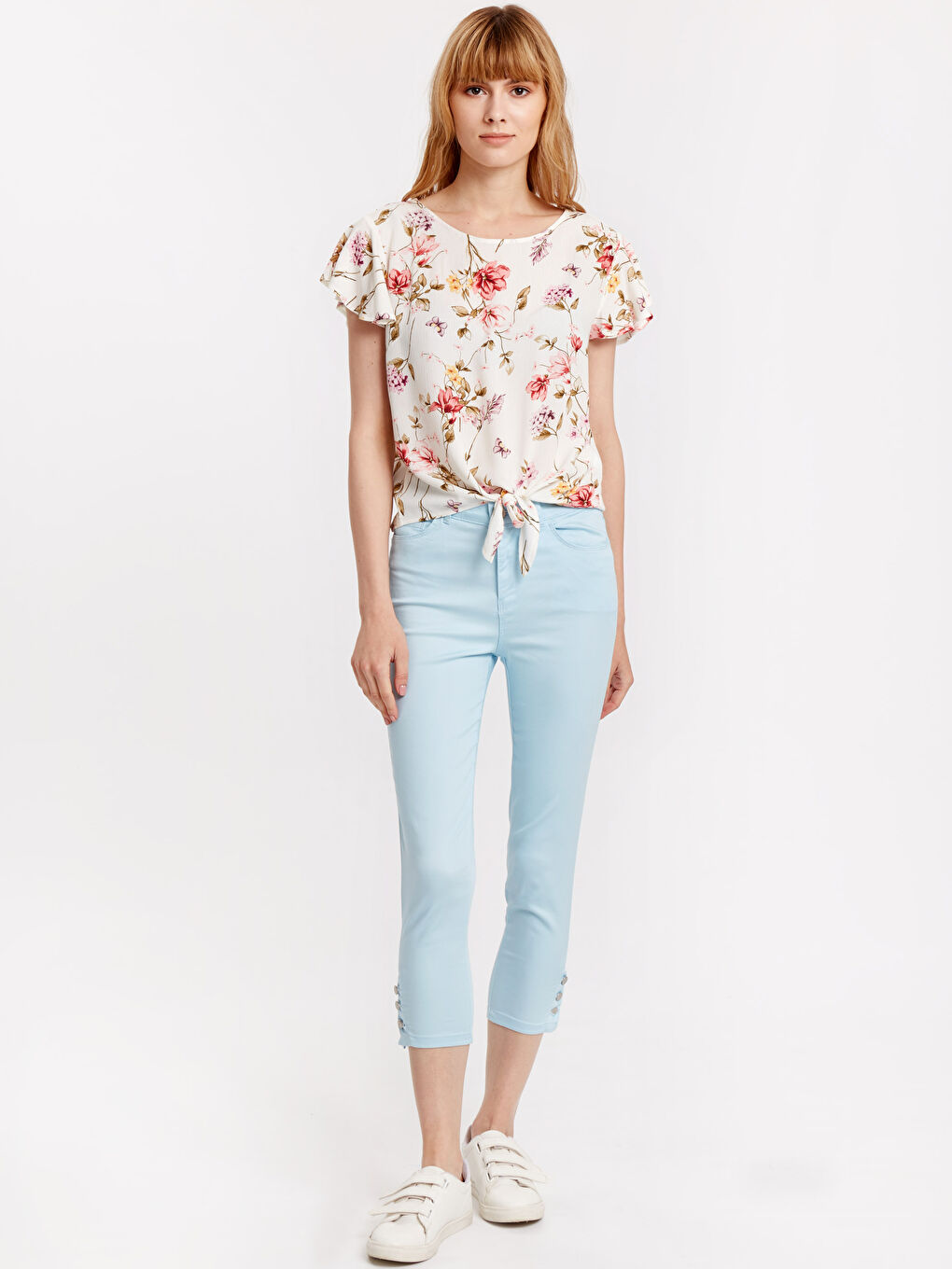 LC Waikiki PLAVA Kapri pantalone Žena -8S6134Z8-54W