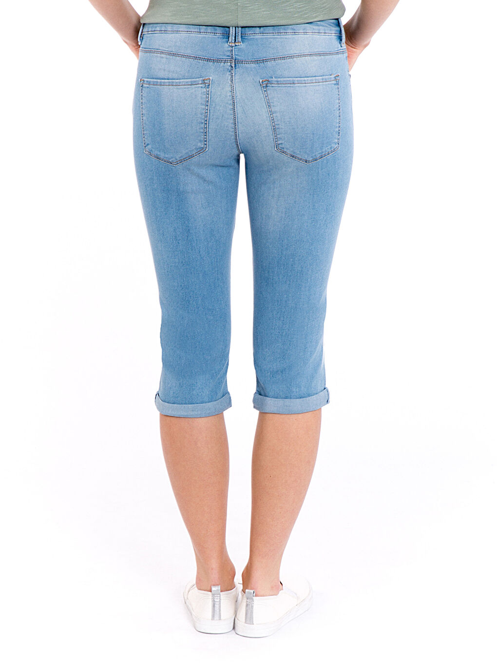 İndigo Super Slim Kadın Jean Kapri-2