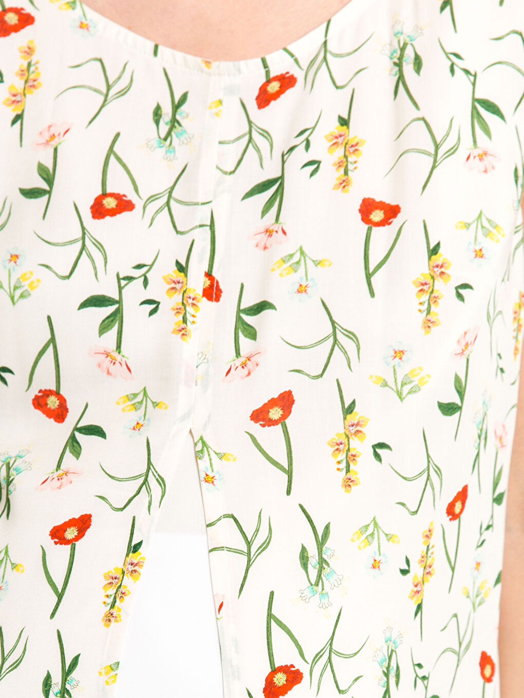 Ekru Baskılı Bluz-3