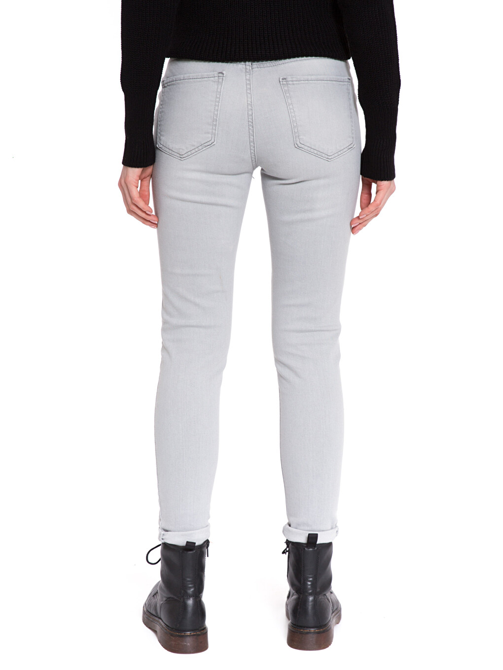 Mid Waist Skinny Fit Women's Jeans-1