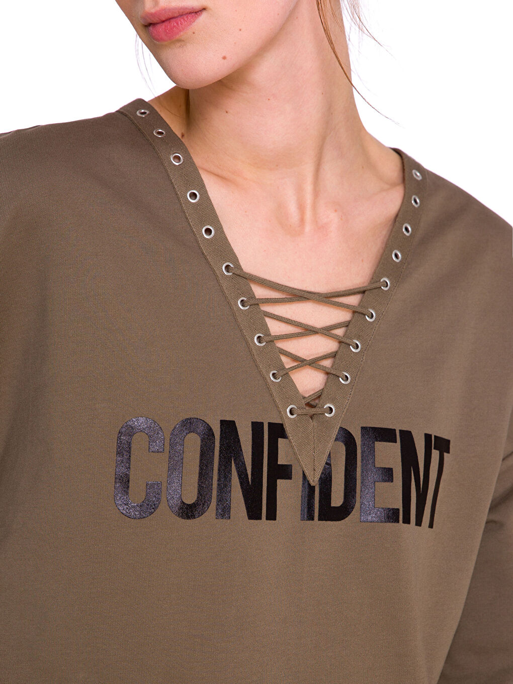 LCW Vision Frau KHAKI Sweatshirt -8S9024Z8-ATO