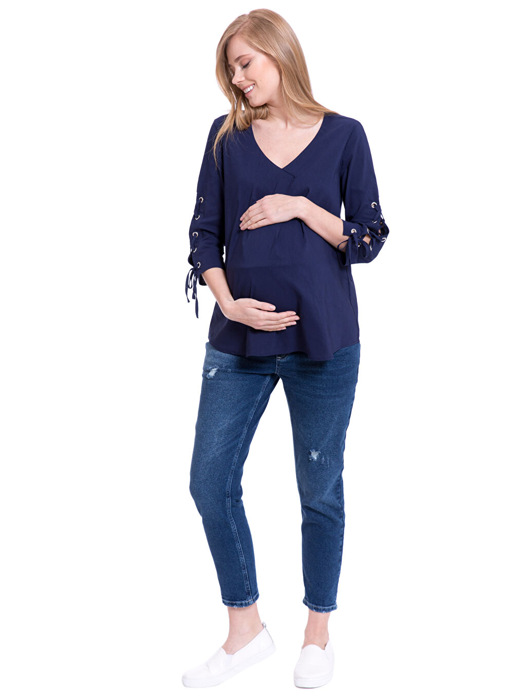 Orta İndigo Rodeo Jean Pantolon-1