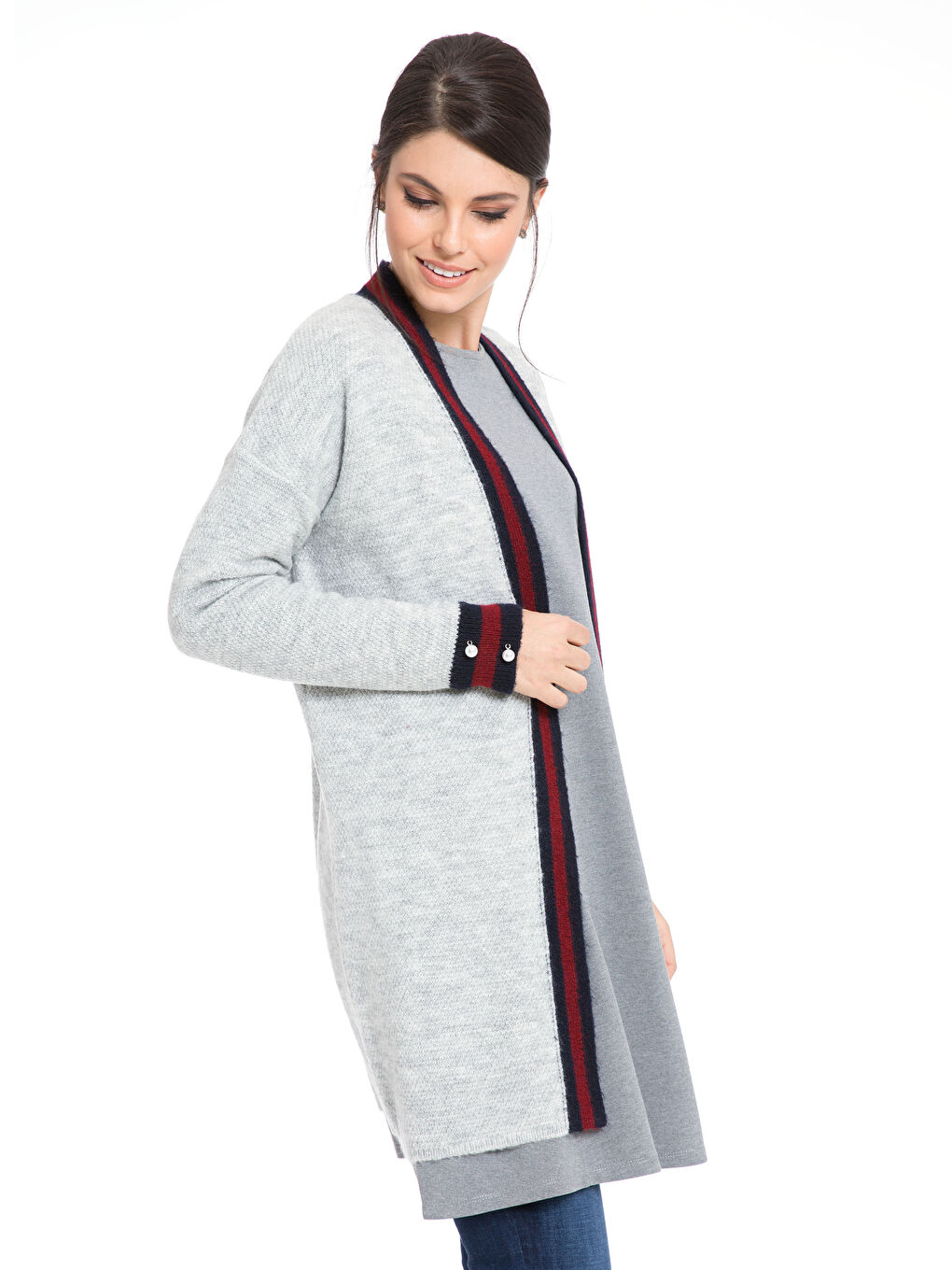 Pembe-Lila-Beyaz Hırka-1