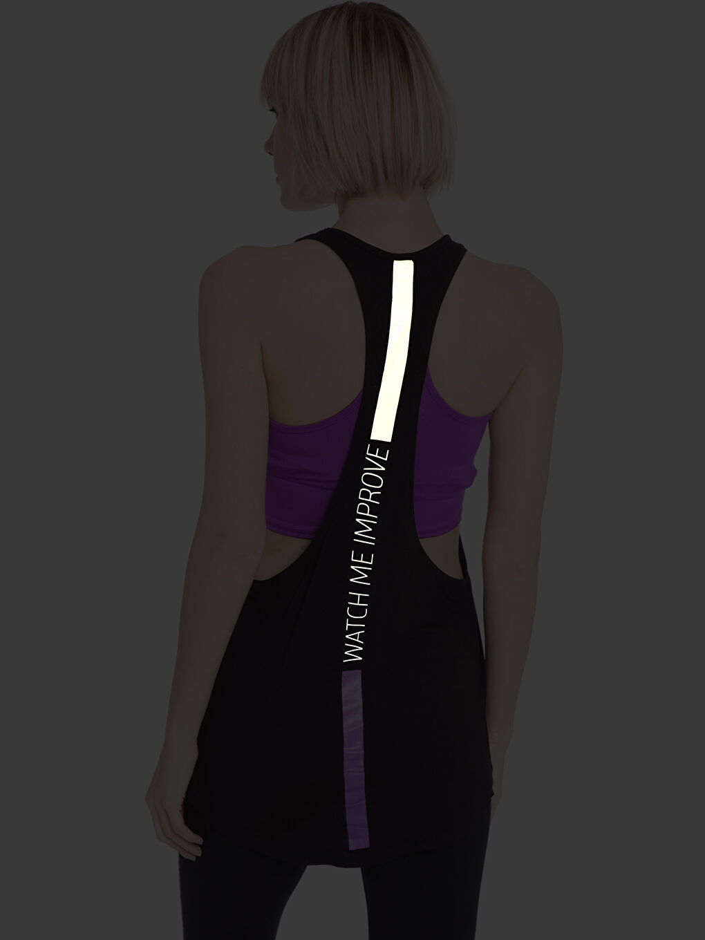 XSIDE ACTIVE Woman BLACK Athletic Tank Top -8SG175Z8-CVL