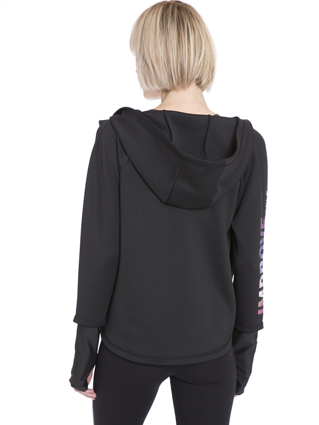 Женщины Черный Толстовка на молнии-2