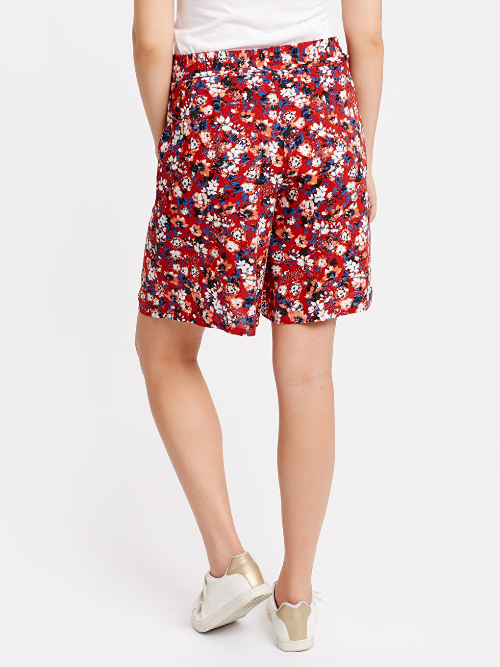 Woman Red Shorts-2