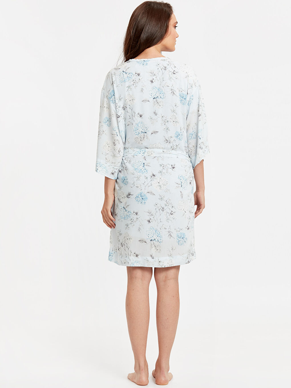 Mavi Baskılı Sabahlık-1