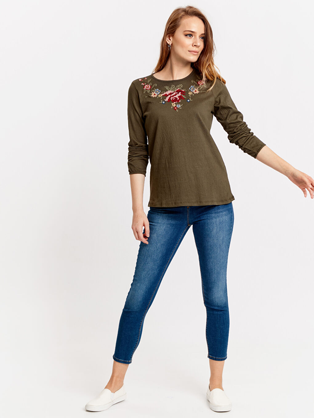 Woman KHAKI T-Shirt-2