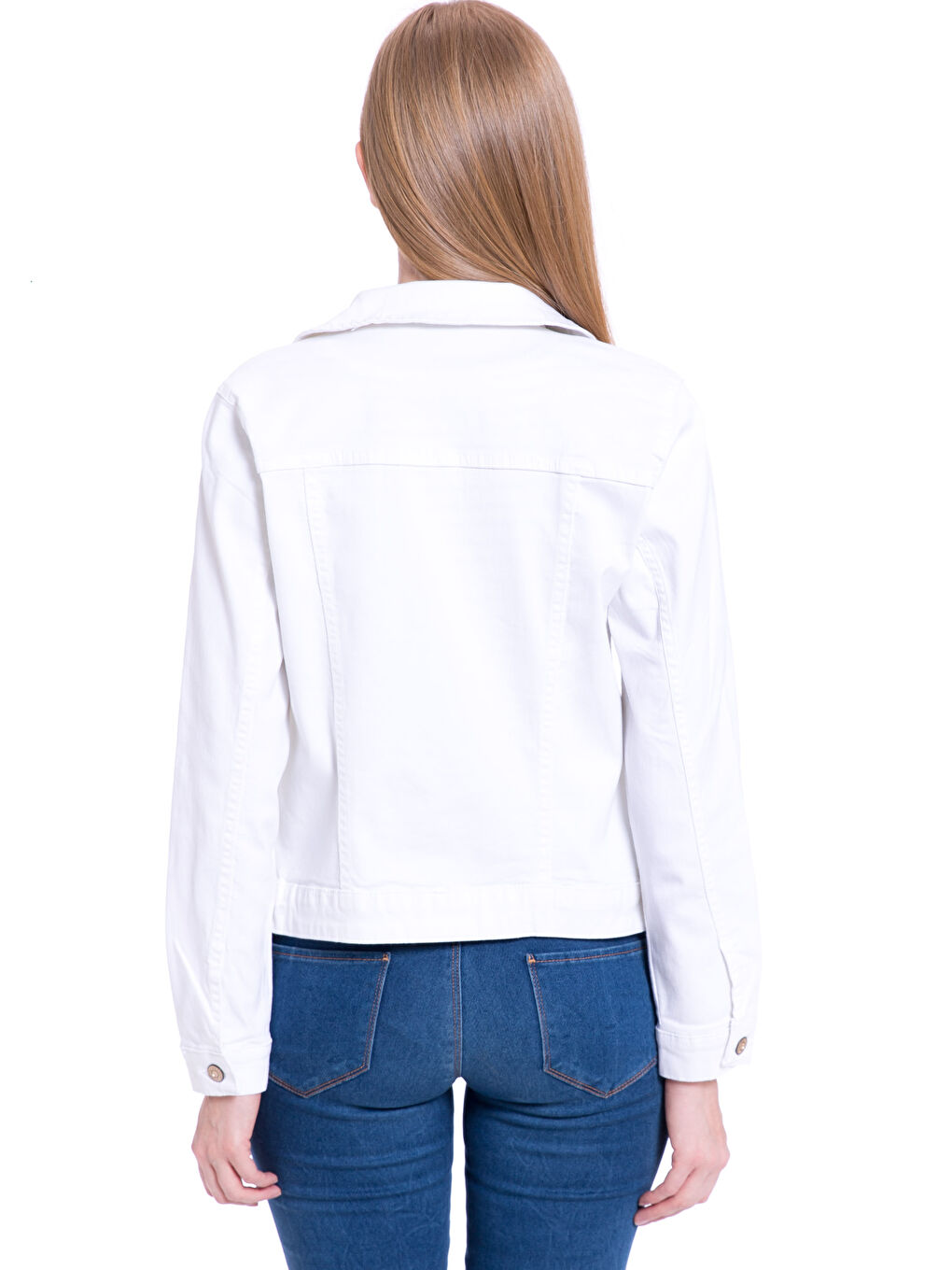 Woman WHITE Denim Jacket-1