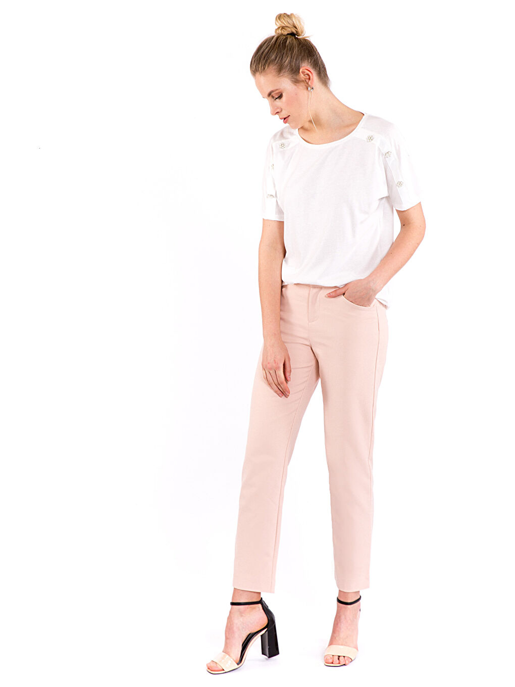 Woman ECRU T-Shirt-2