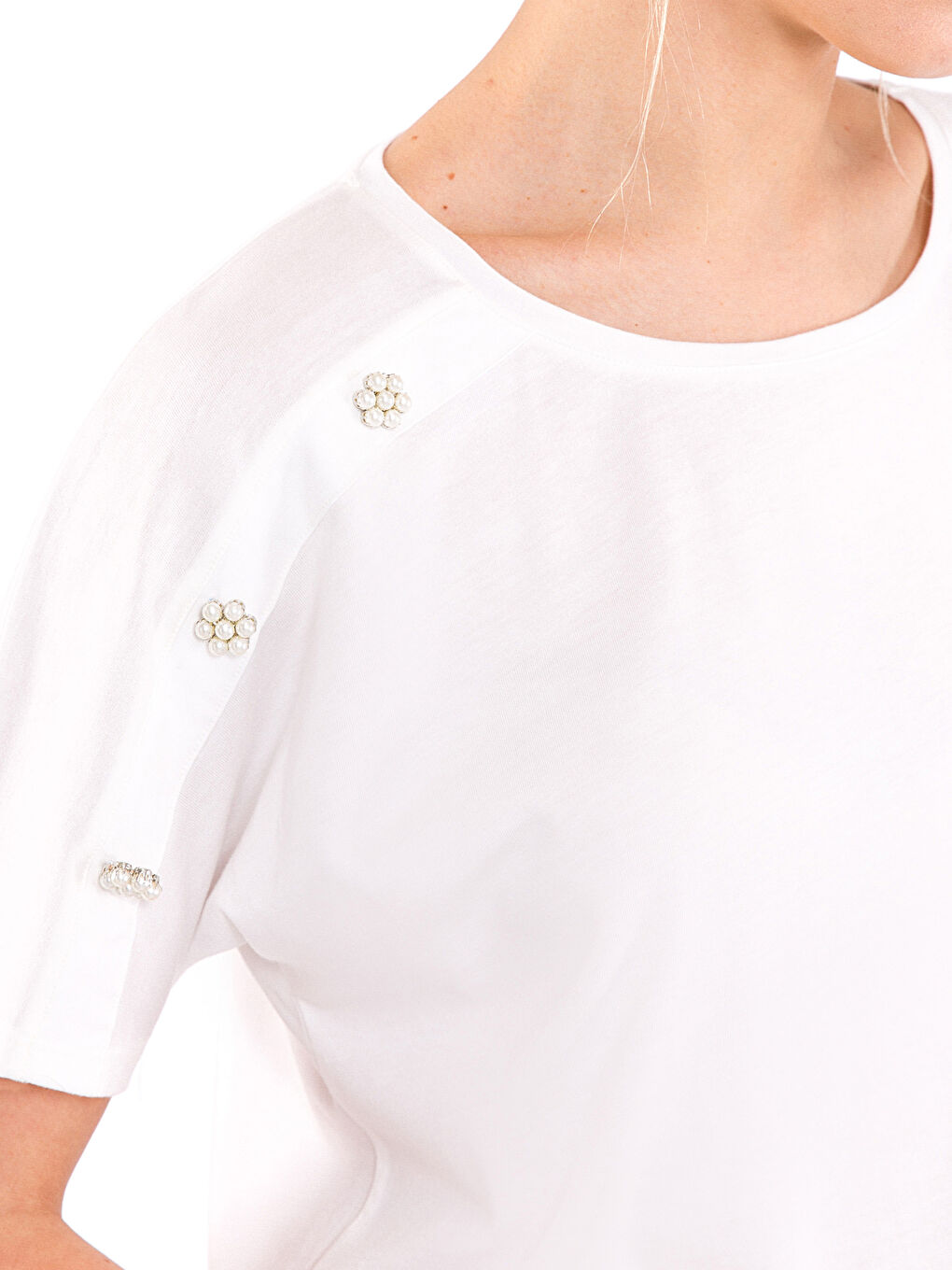 Woman ECRU T-Shirt-3