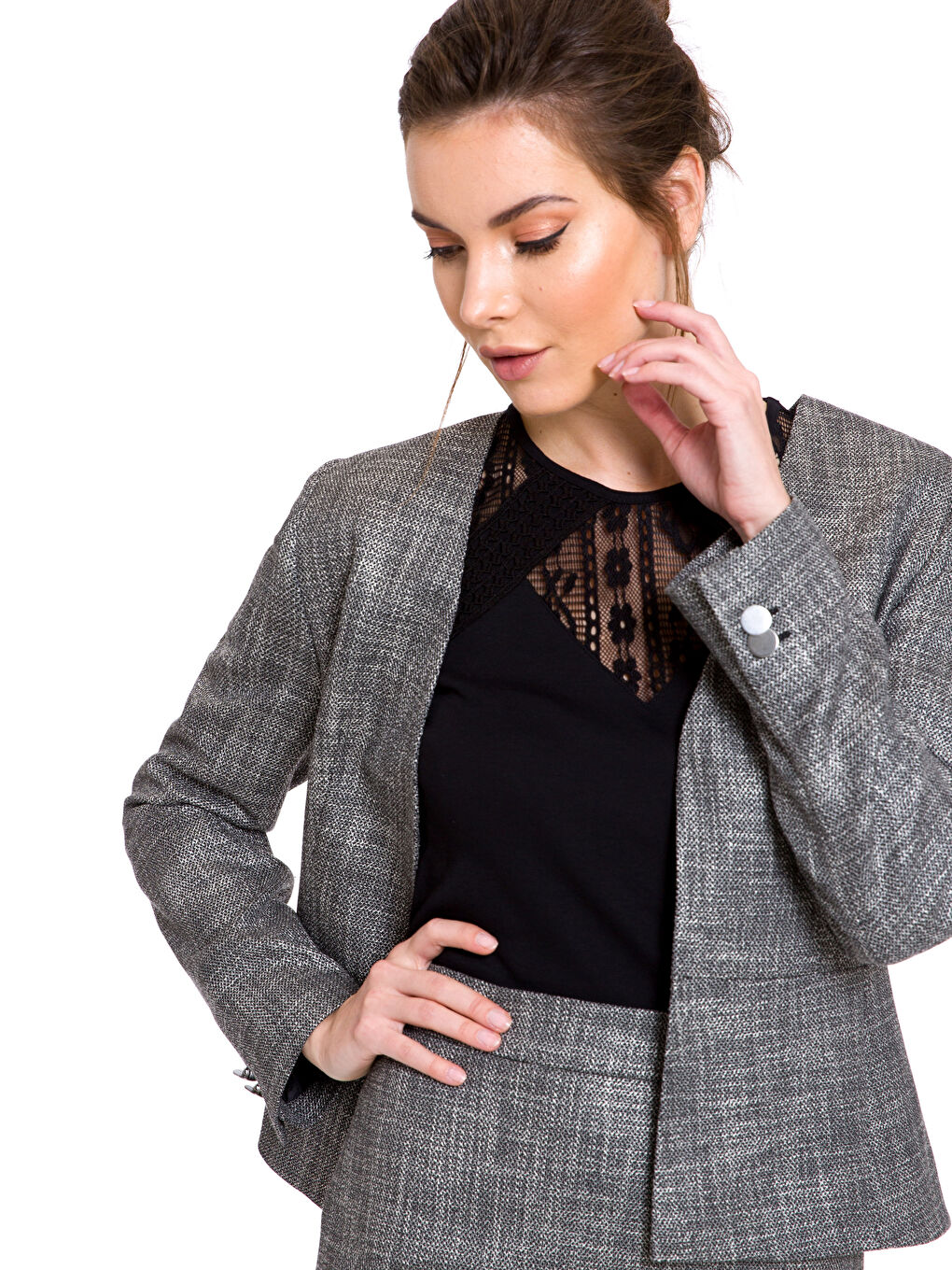 Pembe-Lila-Beyaz Ceket